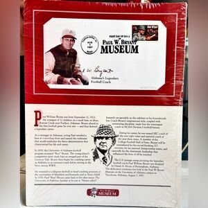Bear Bryant First Day Issue Museum Print Limited Edition #303 Football Art